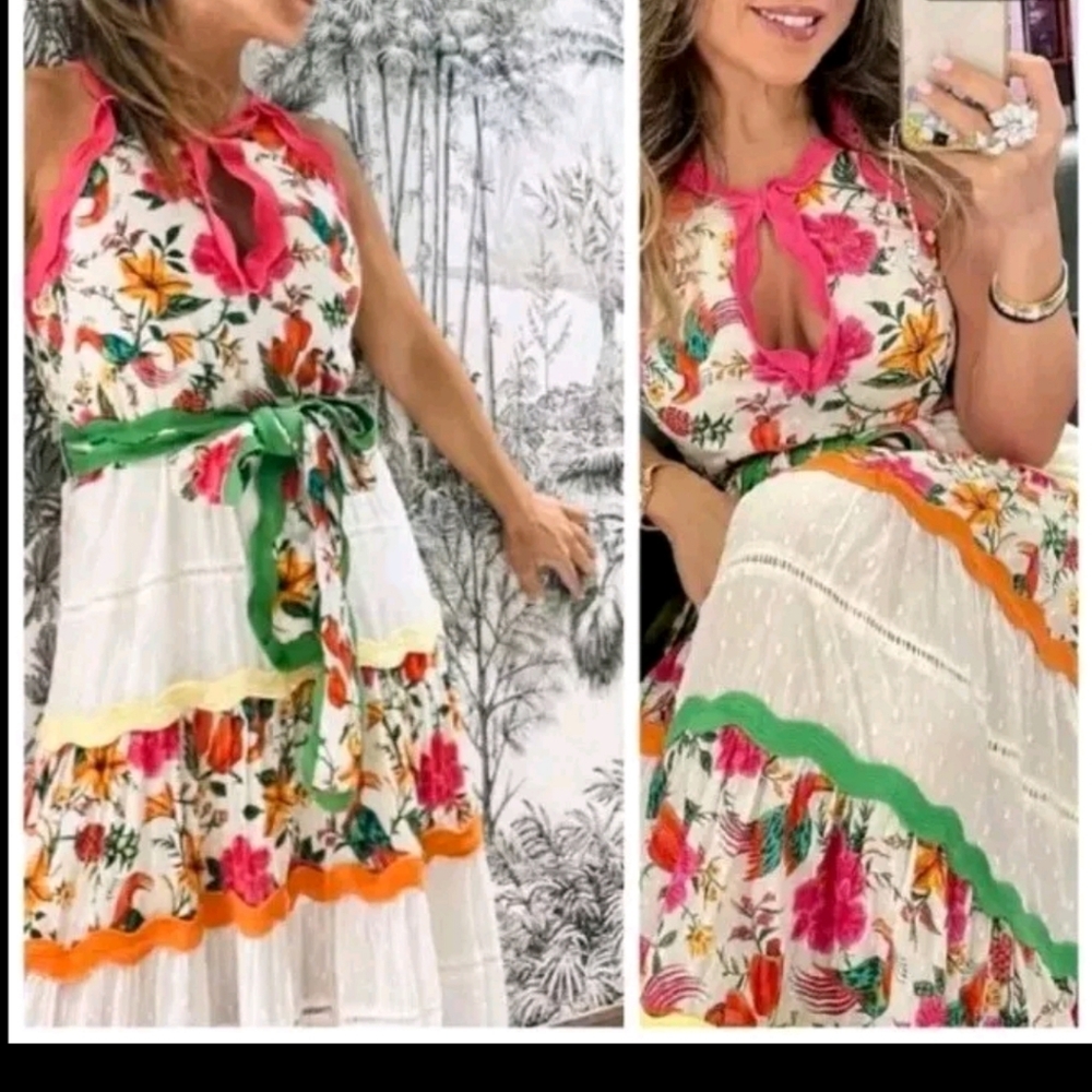 Farm Rio Toucan Gardens Maxidress - Picture 4 of 8